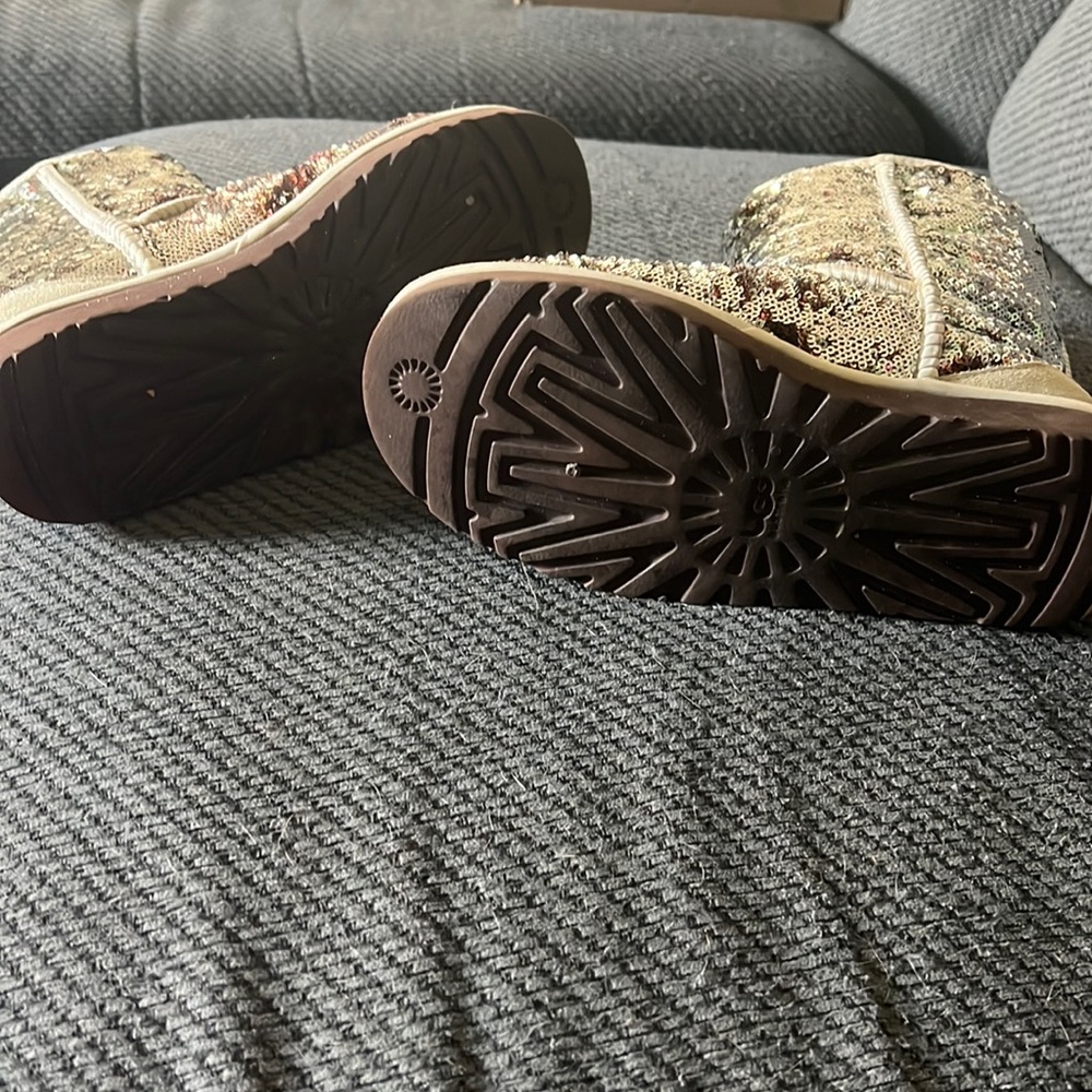 Brown/ Silver Sequin Ugg boots